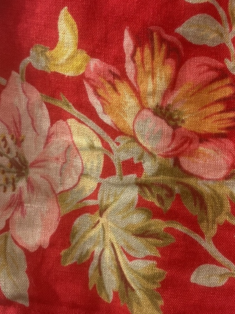 Vintage Ralph Lauren Linen Floral Bermuda Shorts Red Cottagecore 6P - Picture 12 of 15